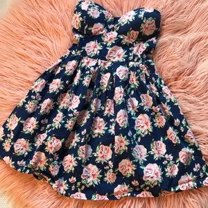 Rue 21 Strapless Summer Floral Dress